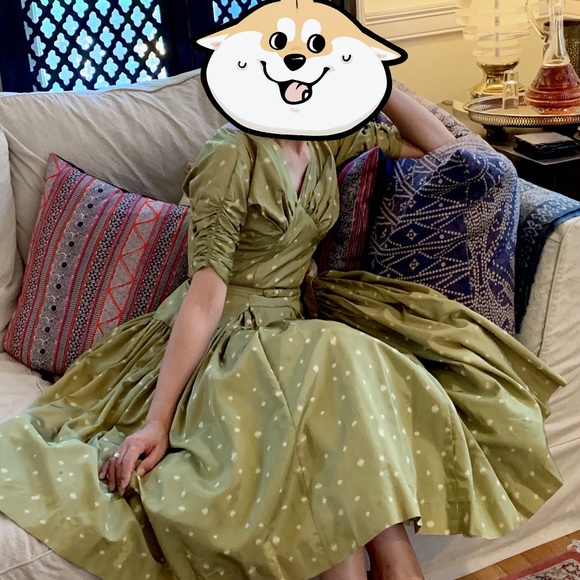 Very elegant vintage handmade 50s/60s classic circle princess dress. - Picture 2 of 8